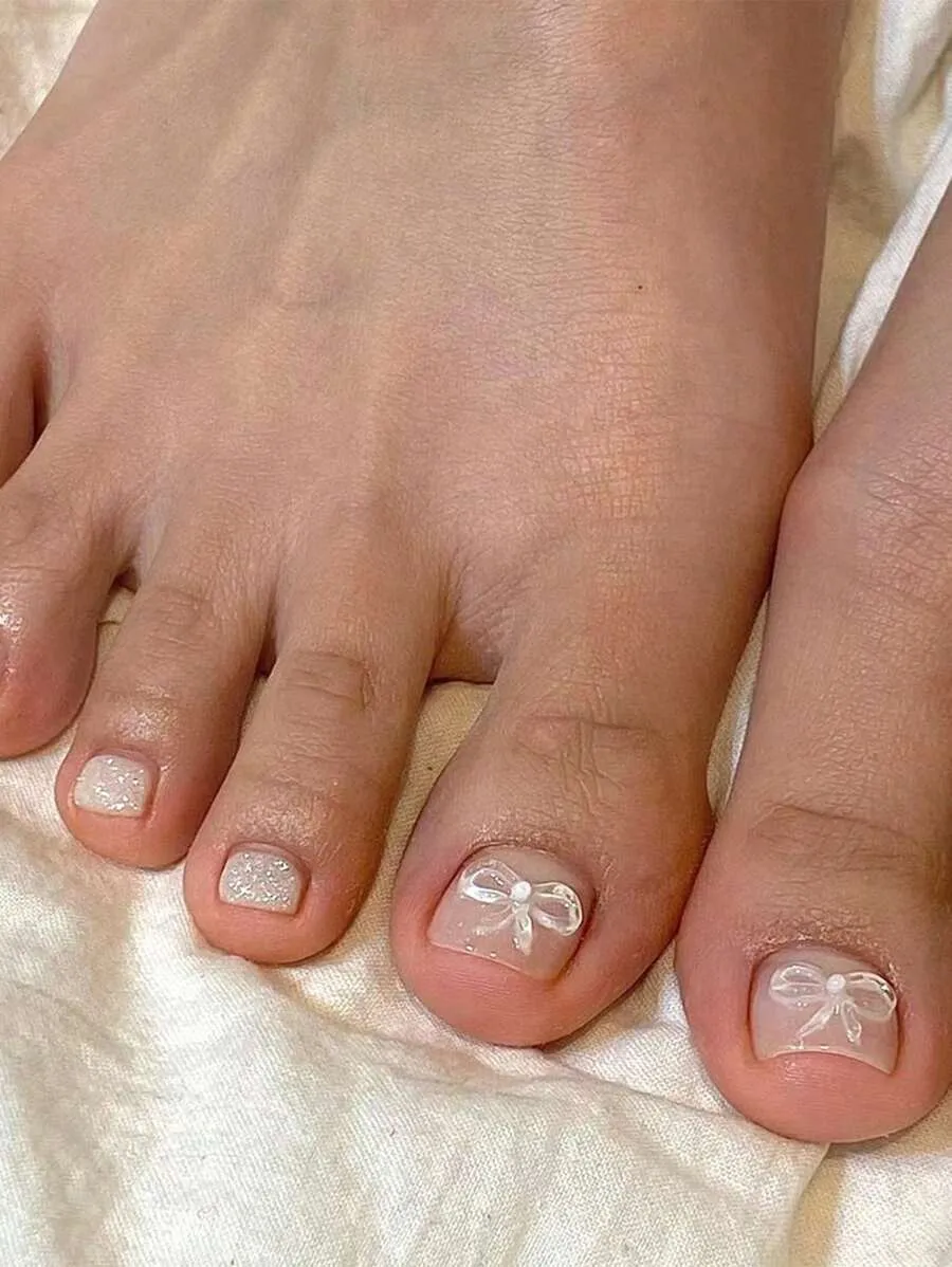 11017 1b-012 Veinticuatro Piezas De Uñas De Pie Fantasia