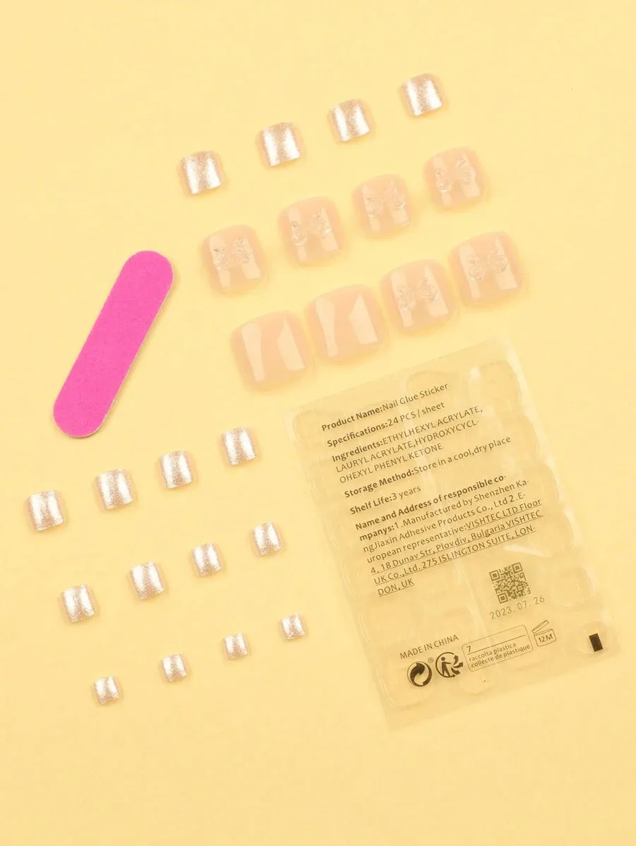 11017 1b-012 Veinticuatro Piezas De Uñas De Pie Fantasia