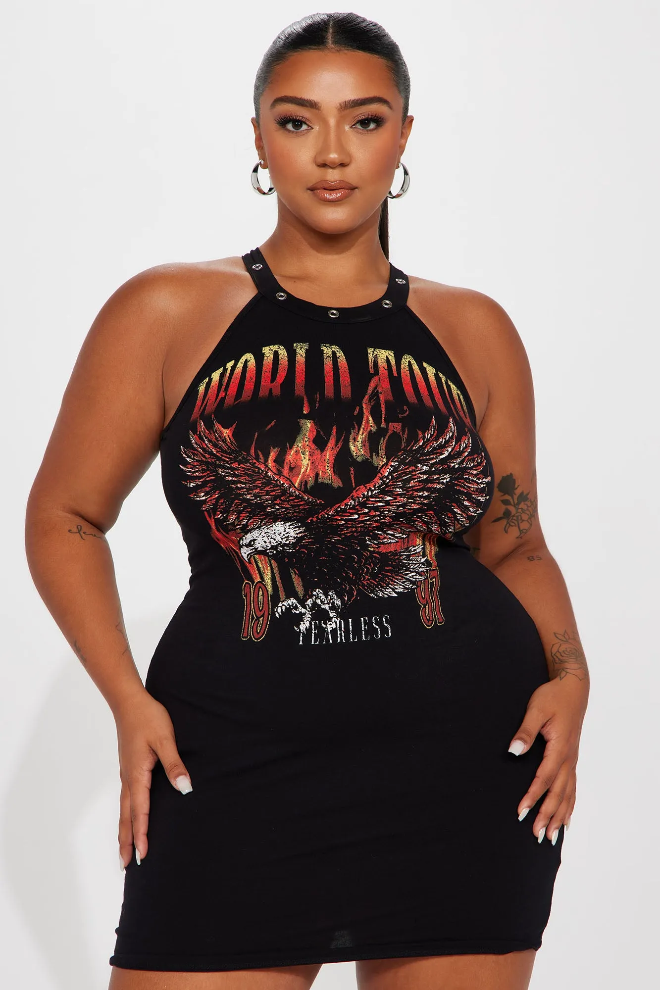 Be Fearless Mini Dress - Black/combo
