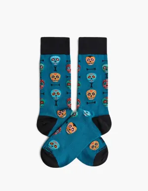 Calcetines Jimmy Lion Skulls Azules Unisex