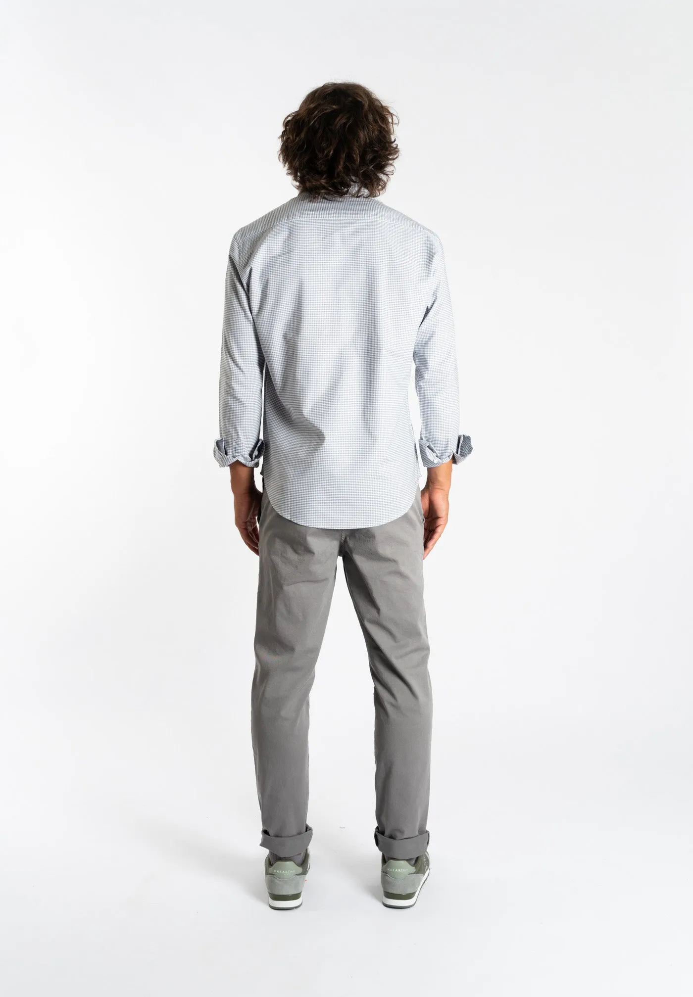 Camisa Cuadros Taxi Gris Ceniza