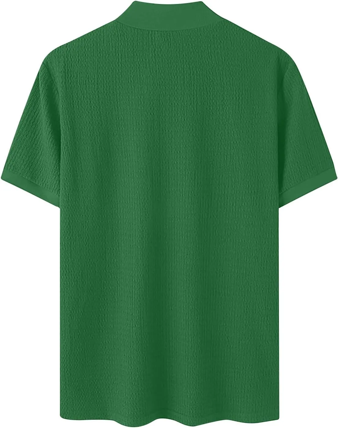 Men's Mock Turtleneck Sweater Short Sleeve Casual Basic Tops Jacquard Knit Pullover Tee Fitted Textured Undershirts
