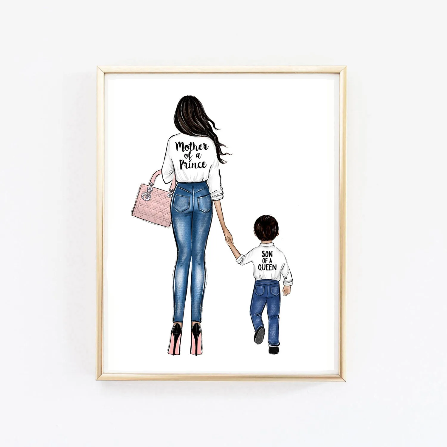 Mother of a prince art printfashion illustration