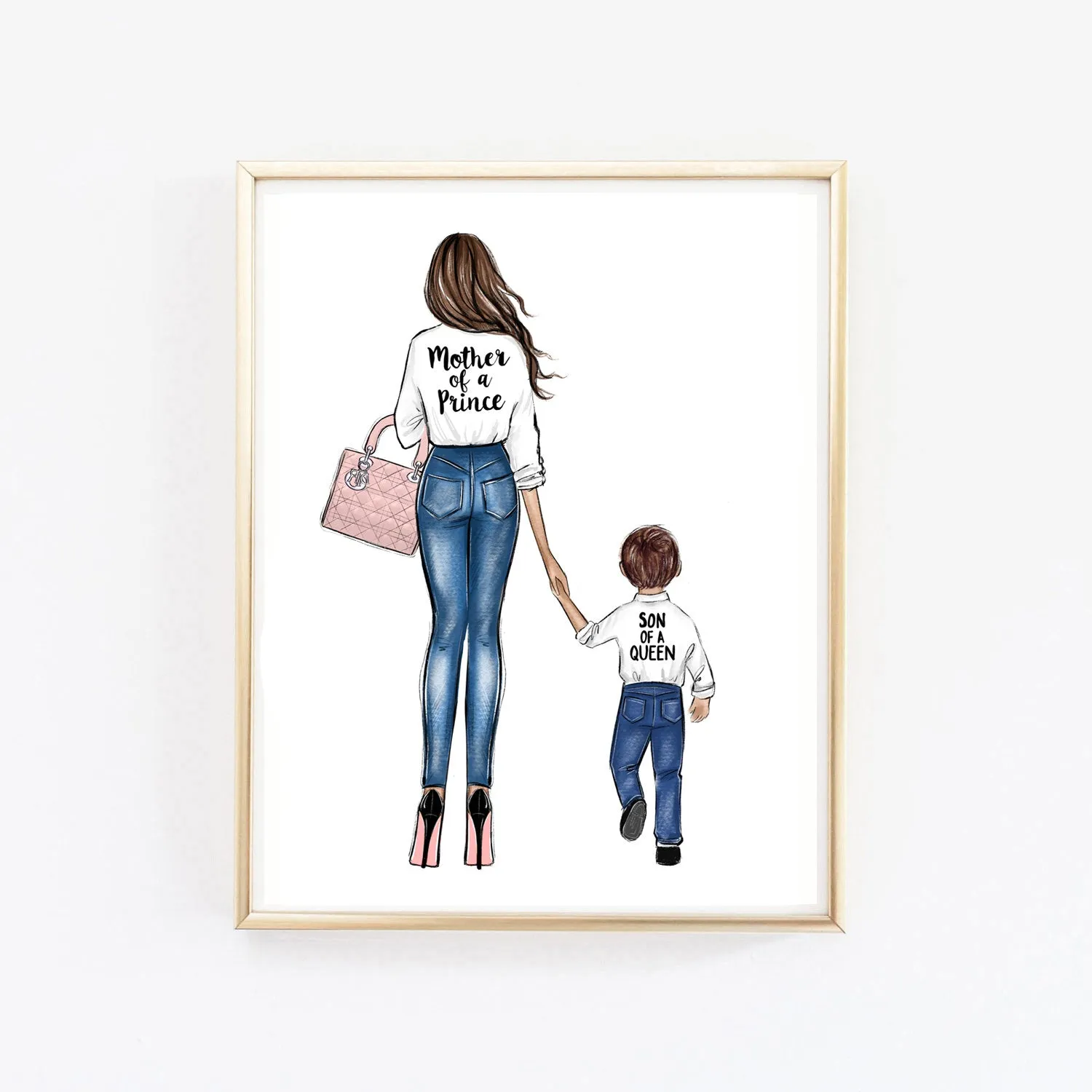 Mother of a prince art printfashion illustration