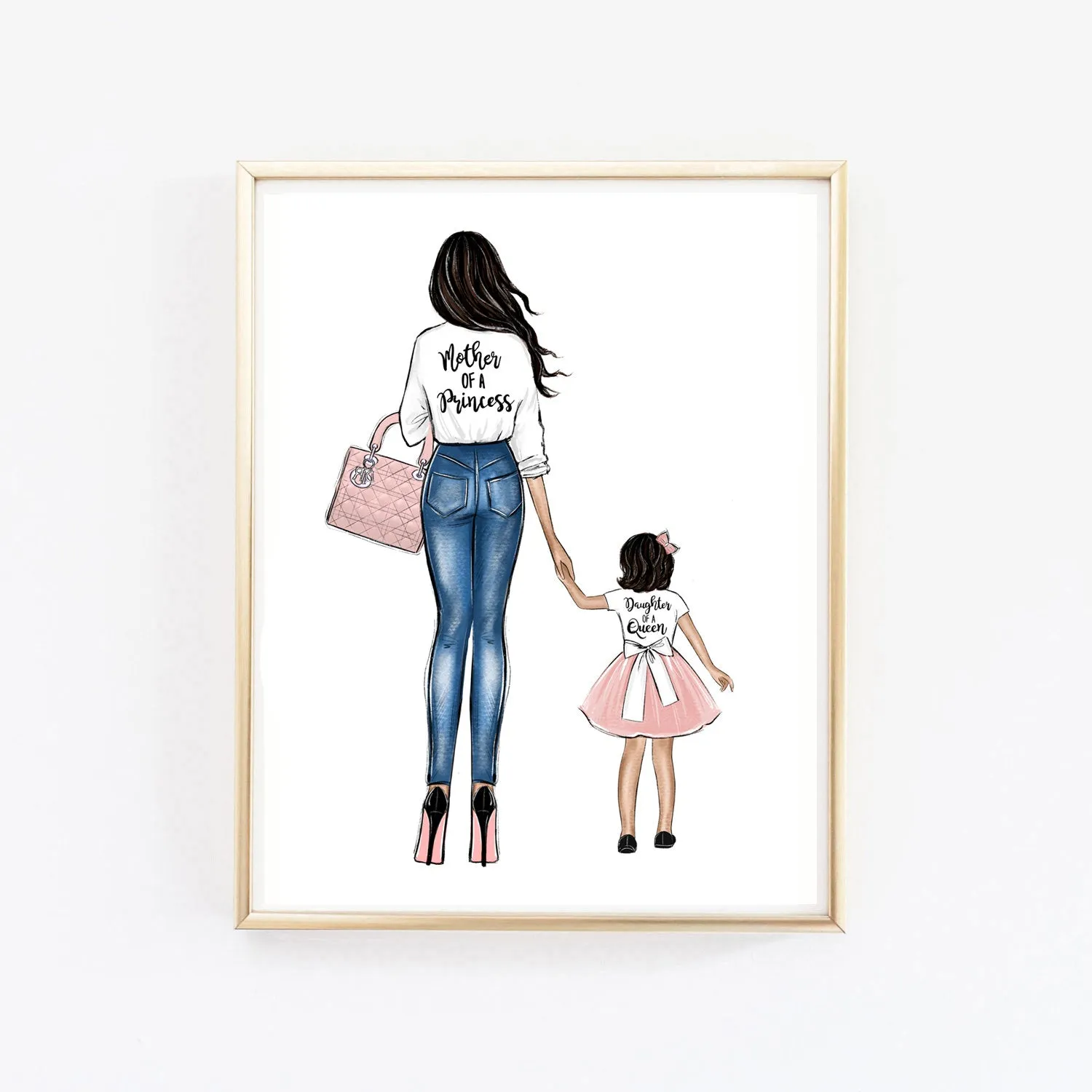 Mother of a princess art fashion illustration