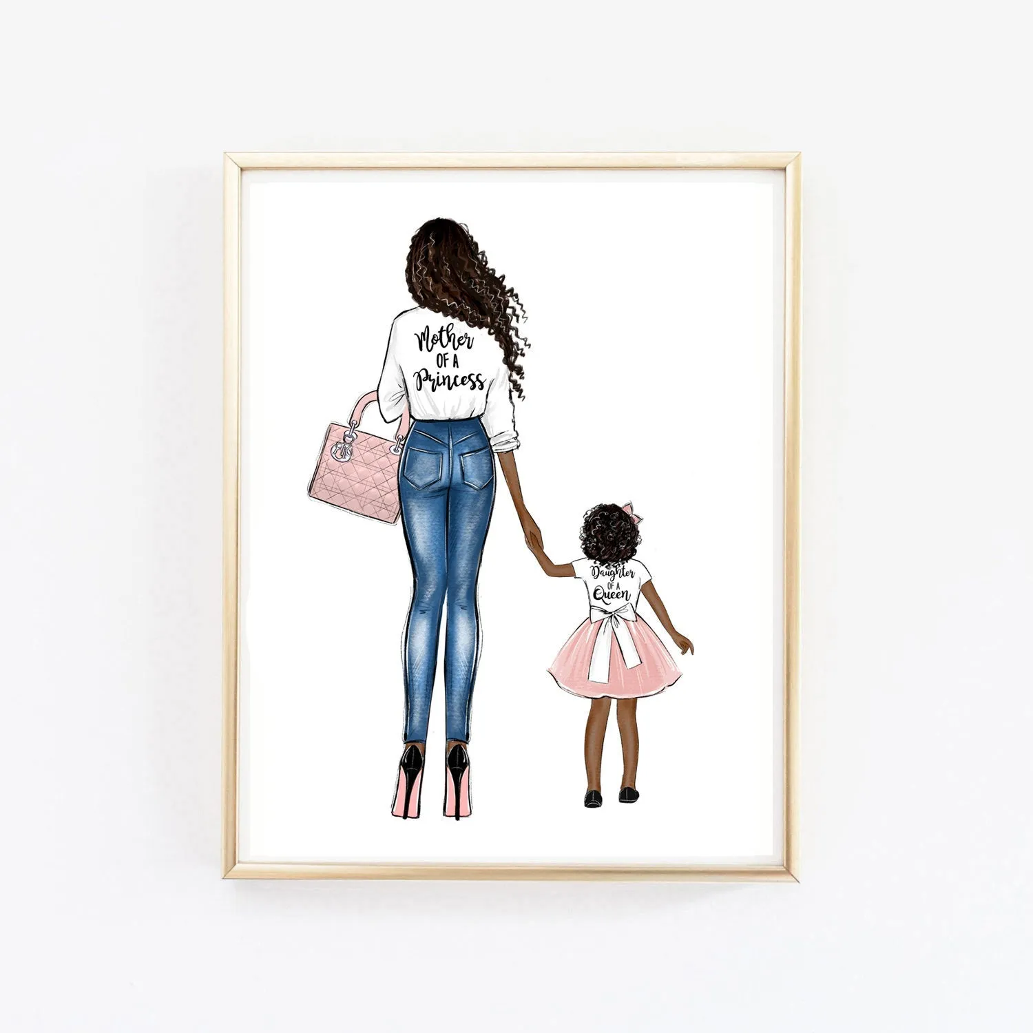 Mother of a princess art fashion illustration