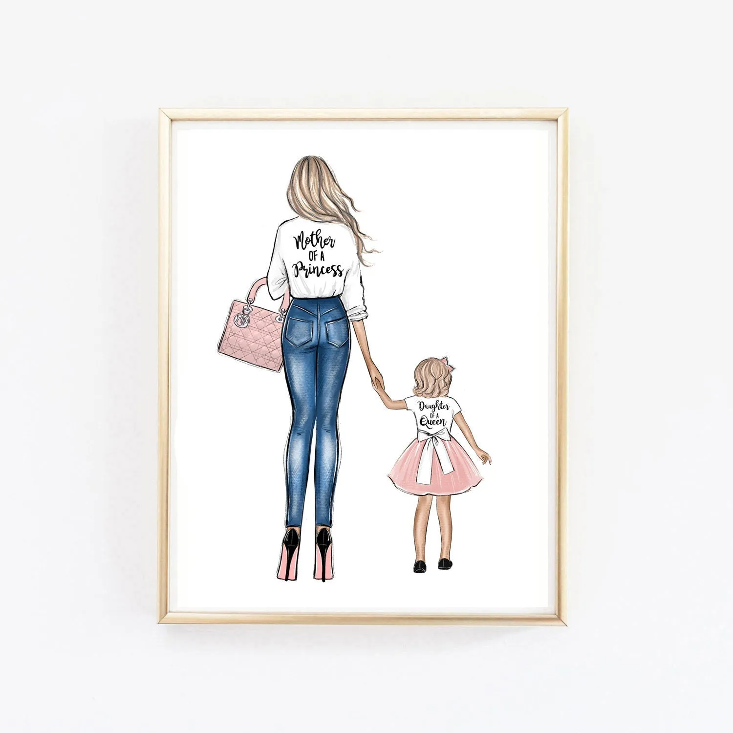 Mother of a princess art fashion illustration