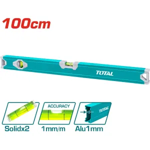 Nivel De Burbuja De 100 Cm. Espesor Del Aluminio 1 Mm. Alta Calidad. Alta Precision.