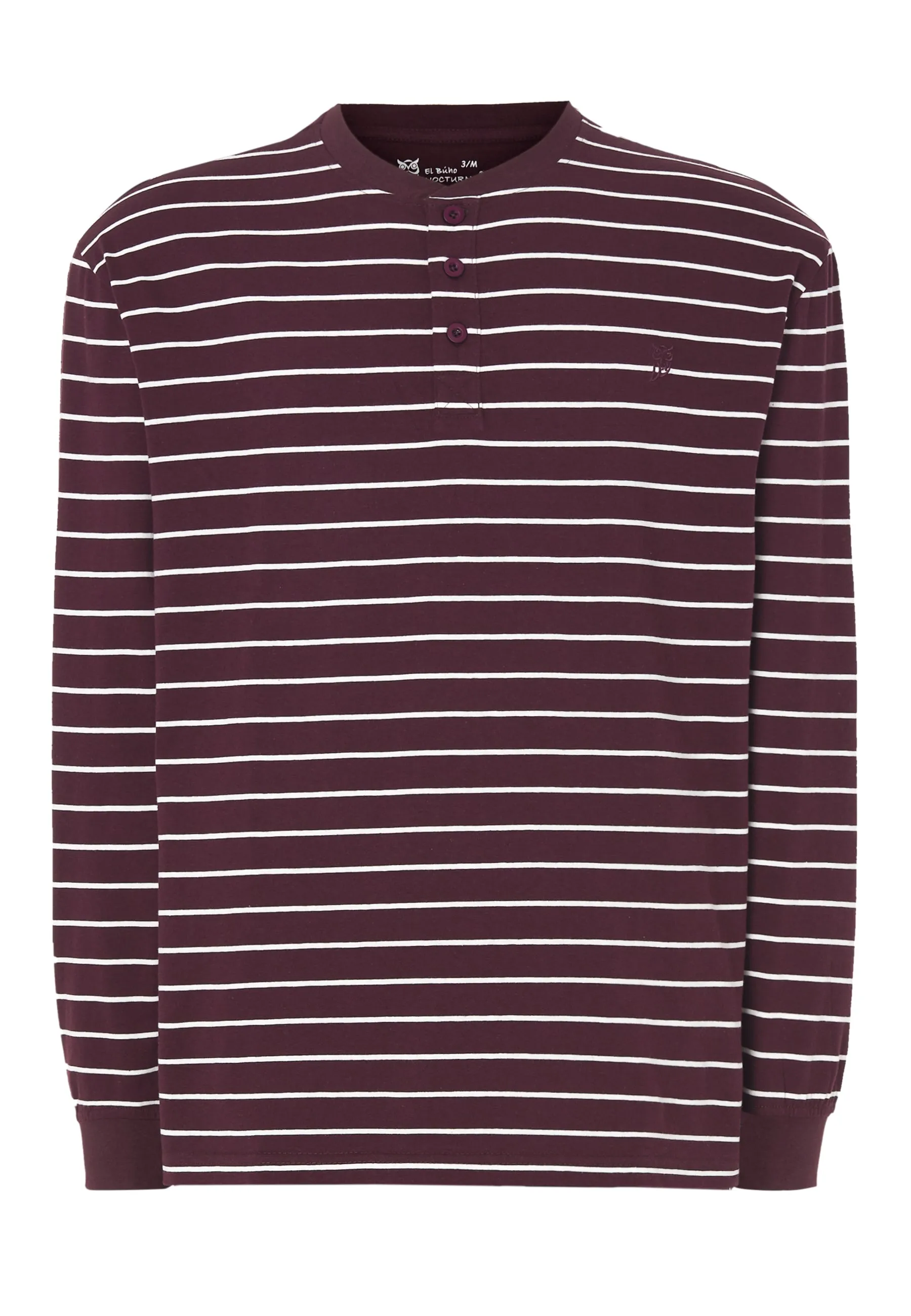 Pijama Hombre Largo Tapeta Algodón Punto Rayas - Rojo 5300_90