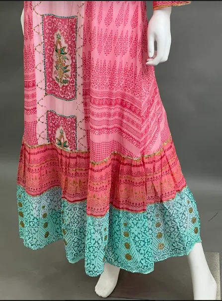 Pink A-Line Kurti