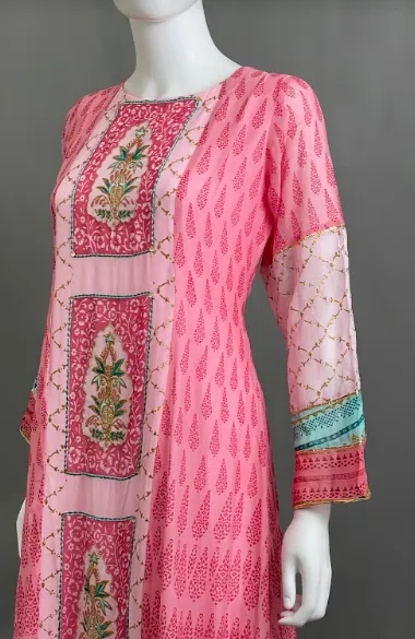 Pink A-Line Kurti