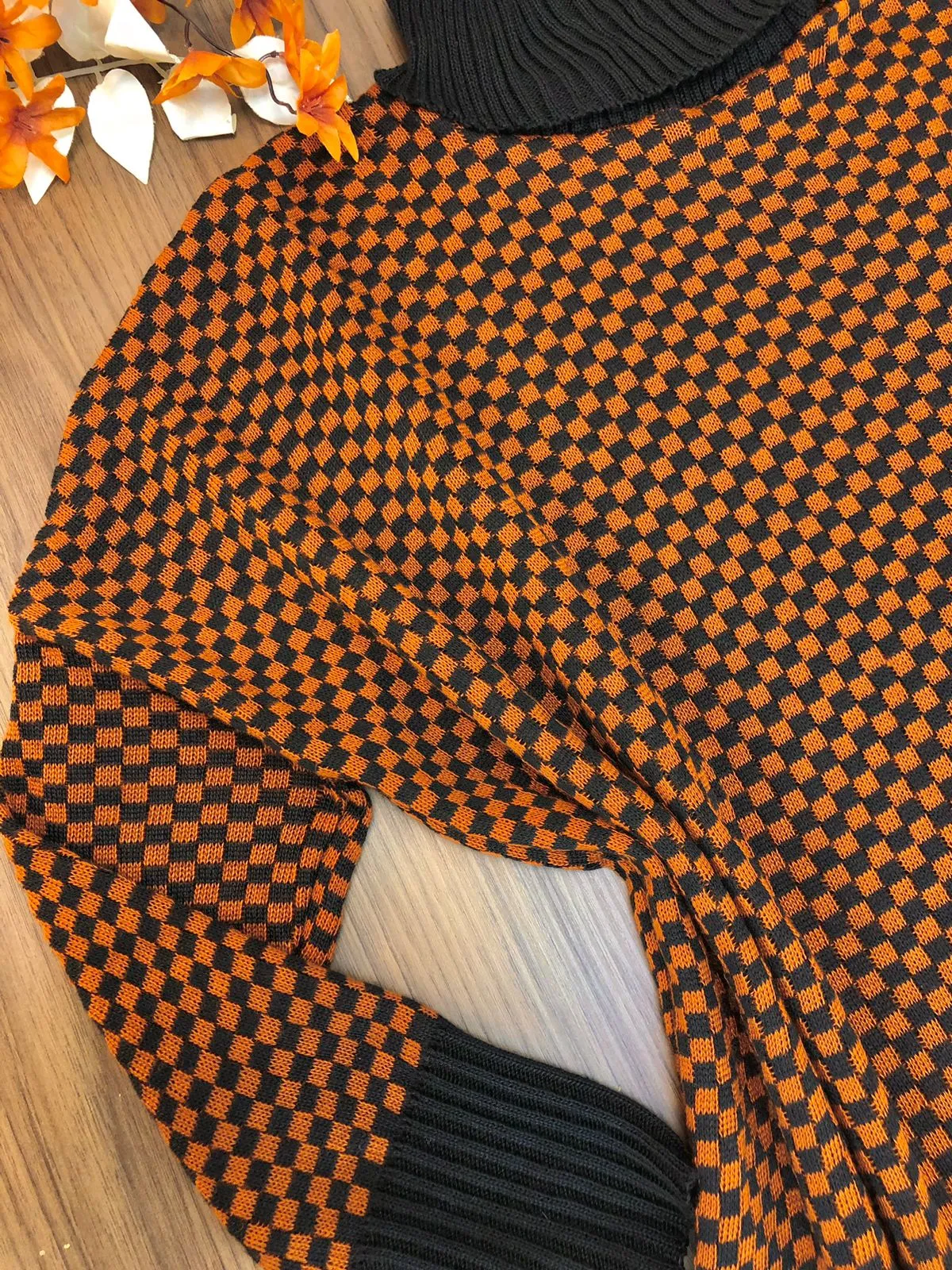 Poncho Xadrez Gola Rolê XL052  (ES/G)