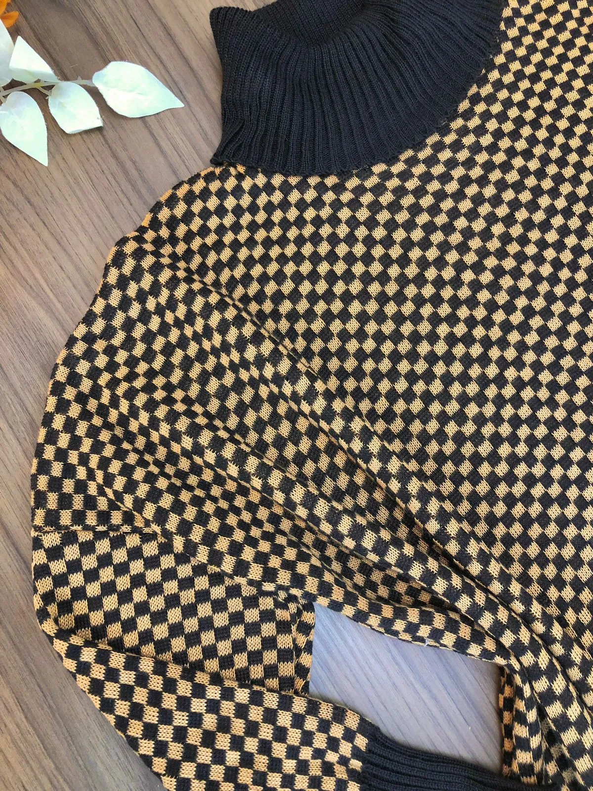 Poncho Xadrez Gola Rolê XL052  (ES/G)
