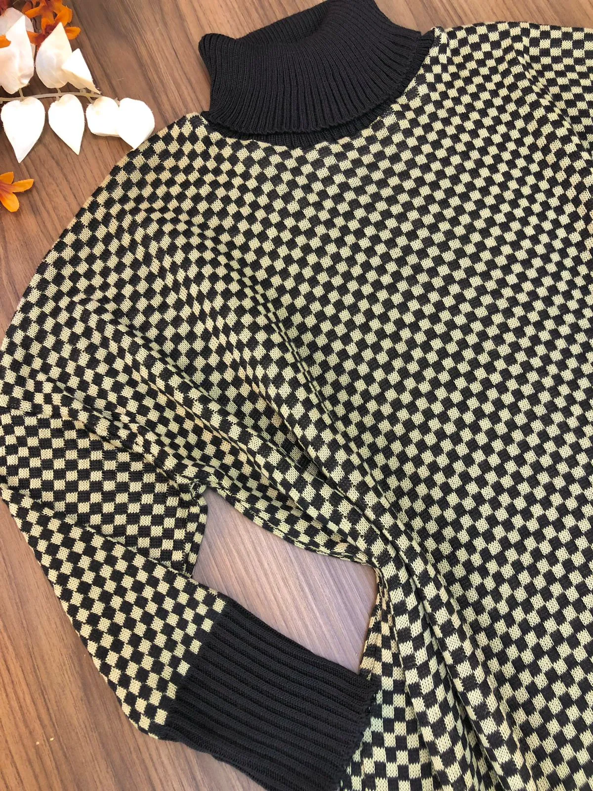 Poncho Xadrez Gola Rolê XL052  (ES/G)