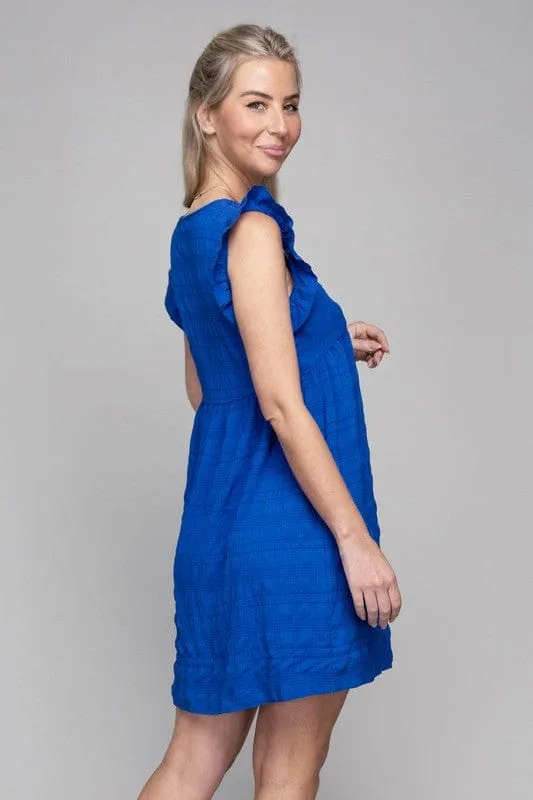Ruffle Trim Sleeve Dress  *Online Only*