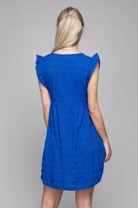 Ruffle Trim Sleeve Dress  *Online Only*