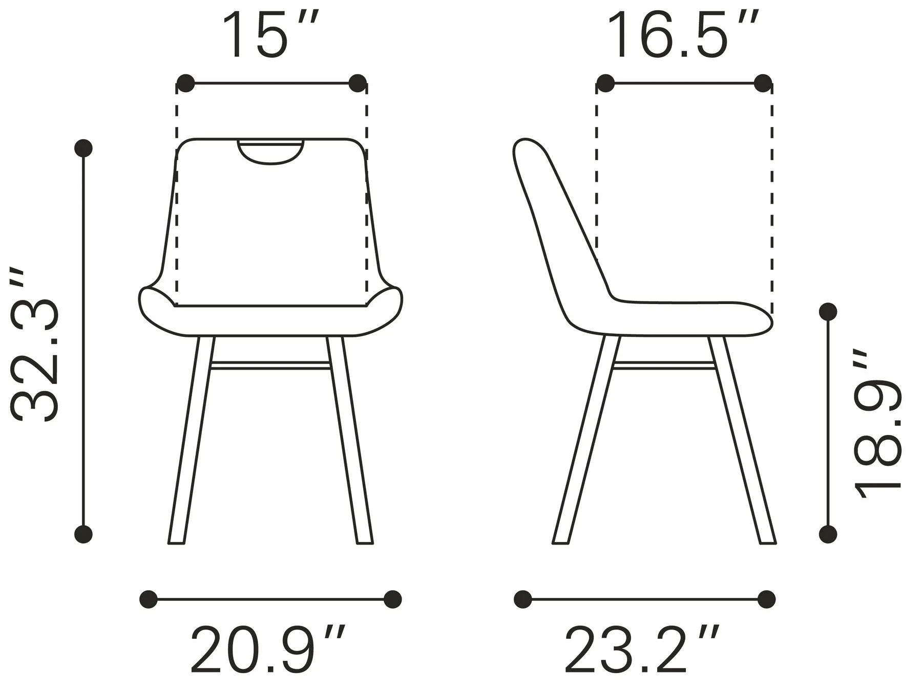 Silla de Comedor Tyler - Gris
