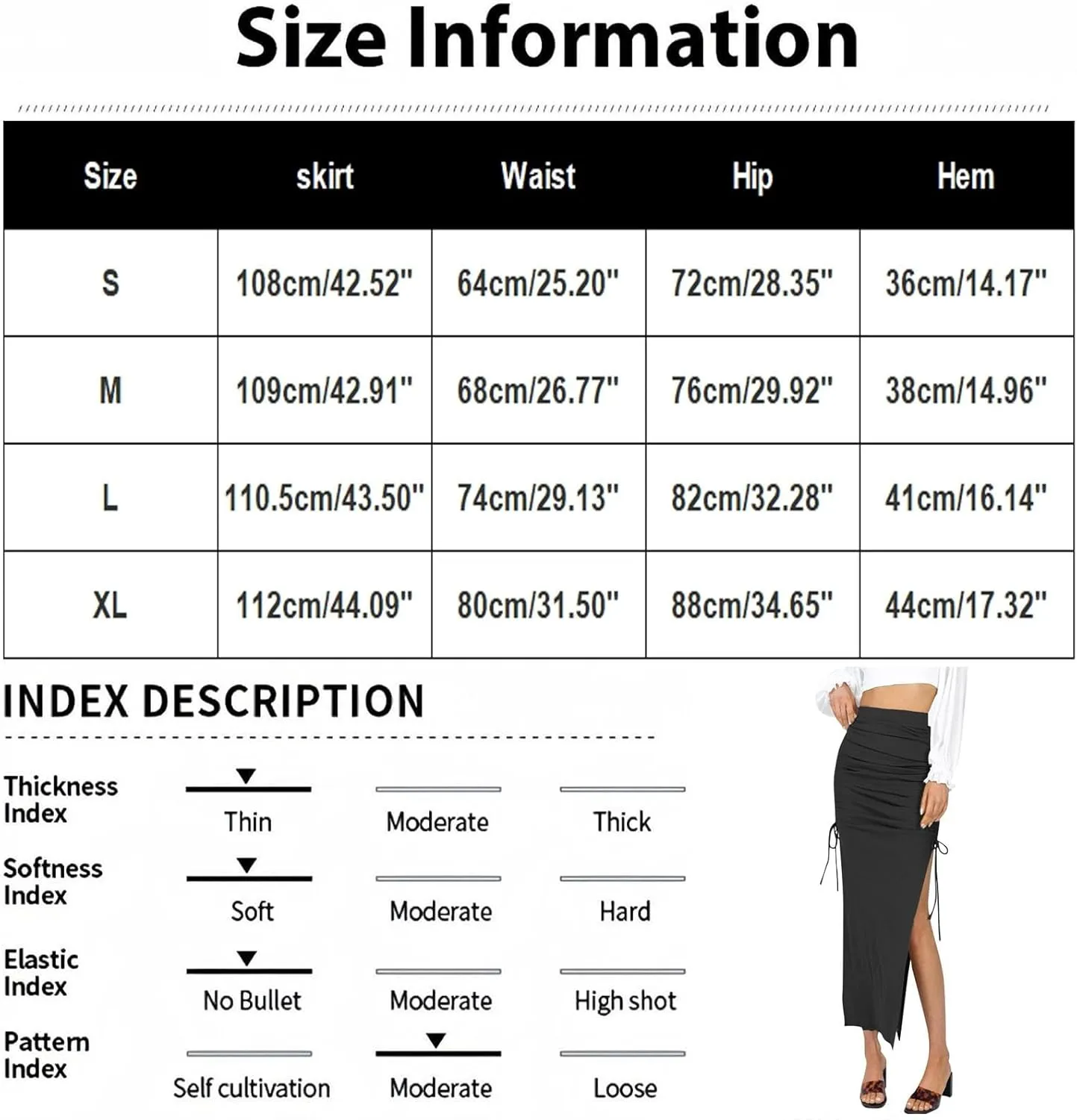 Women's Tulle Skirts Pencil Midi Skirt Casual High Waist Ruched Ribbed Knit Stretchy Bodycon Skirt, S-XL